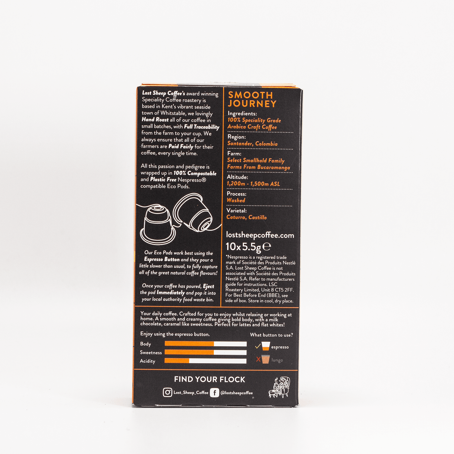 Reverse of SmoothJourney Nespresso Pods