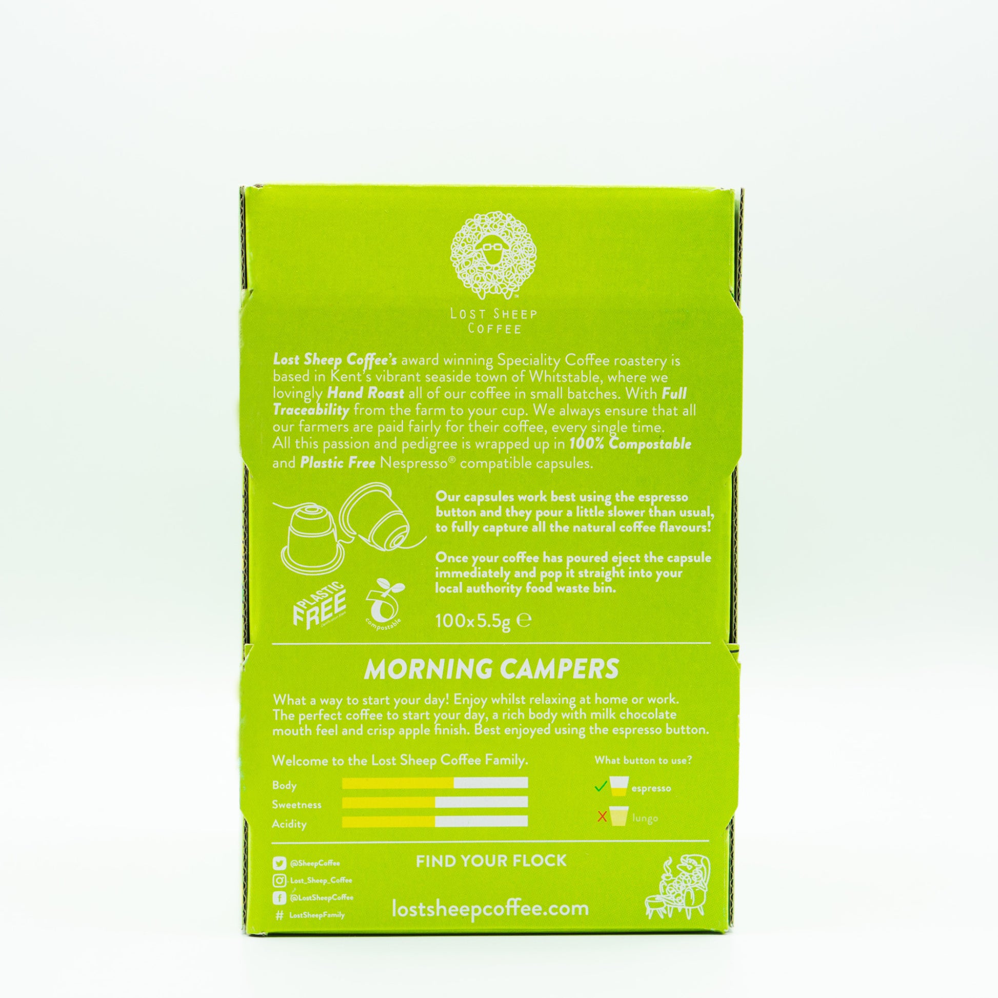 Lost Sheep Coffee’s: Morning Camper Nespresso Capsules