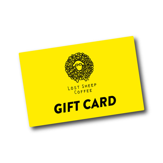 Lost Sheep Coffee yellow gift card