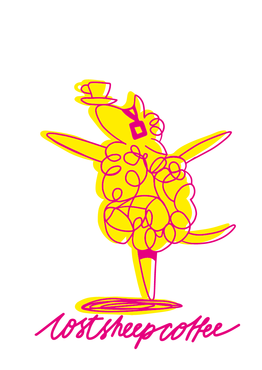 Lost Sheep Coffee dancing sheep logo