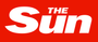 Logo of 'The Sun' on a red background